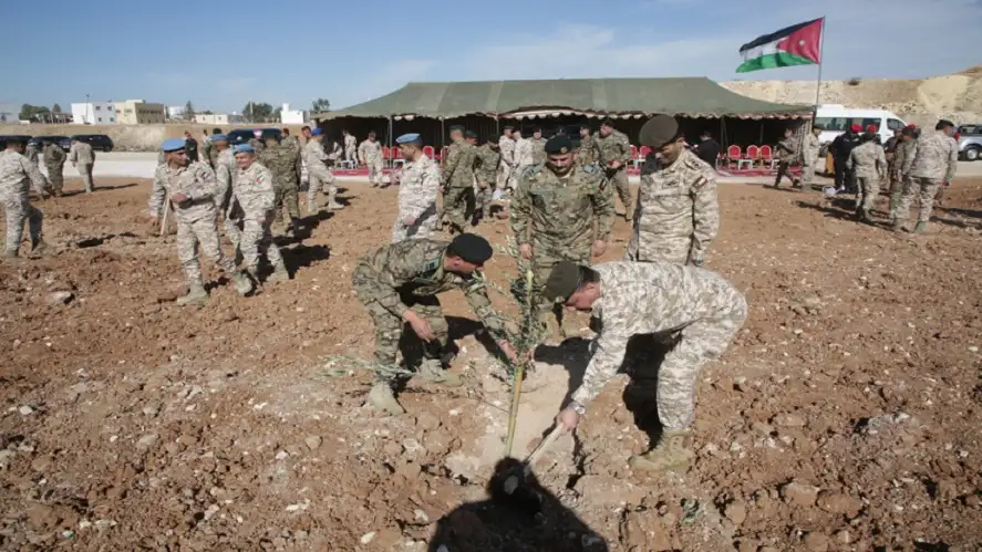 القوات المسلحة الأردنية تحتفل بيوم الشجرة