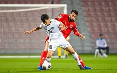تعادل النشامى وأوزبكستان وديا