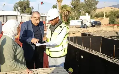 أبو السمن يتفقد سير العمل بتوسعة