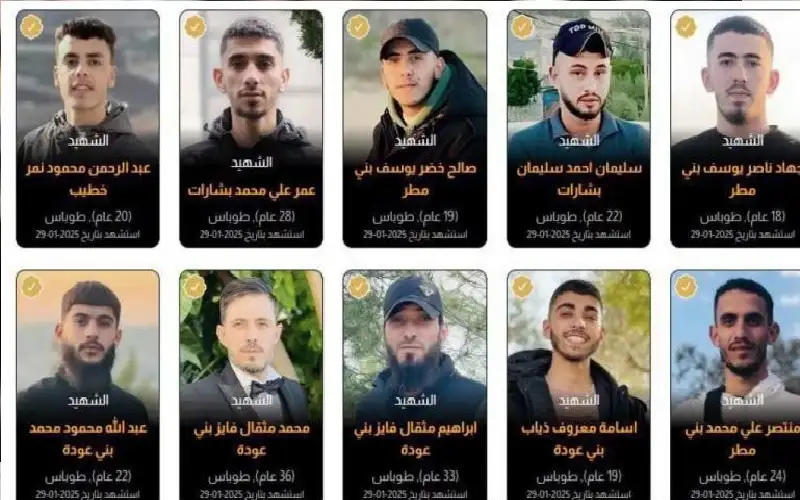 الالاف في طوباس يشيعون جثامين الشهداء