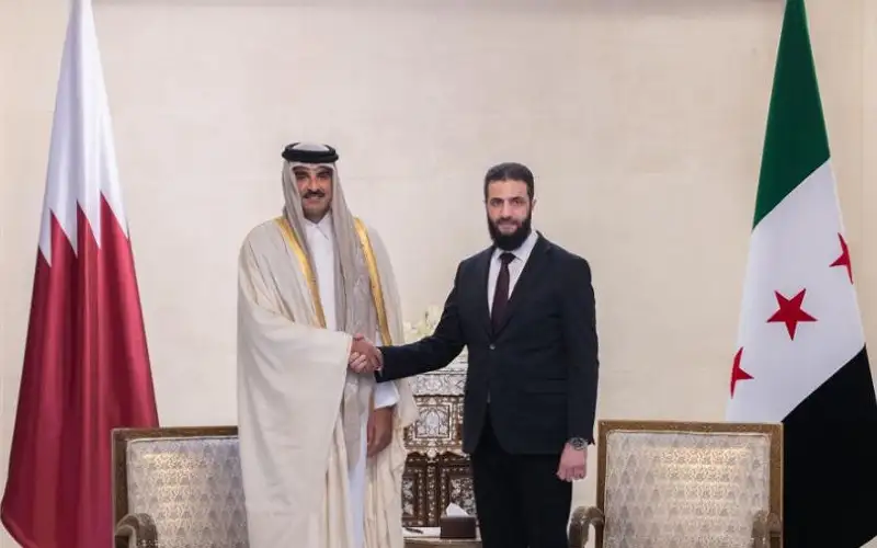 أمير قطر يؤكد خلال لقائه الشرع