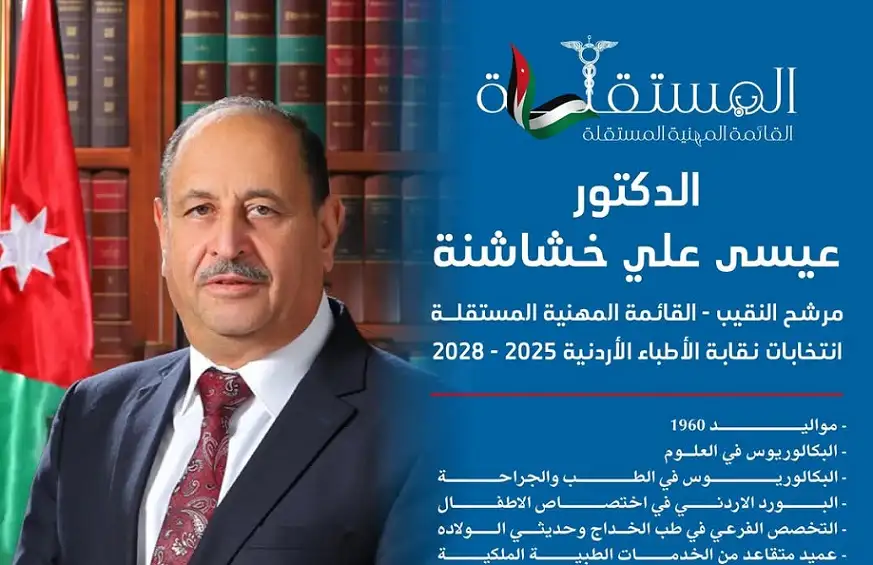 الخشاشنة مرشحا لمركز نقيب الأطباء عن