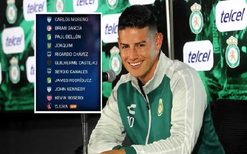 خاميس رودريغيز ضمن التشكيل المثالي للدوري