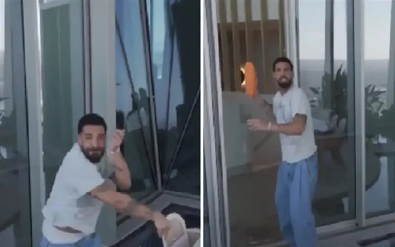 نعال دريك يشعل الإنترنت بعد رميه