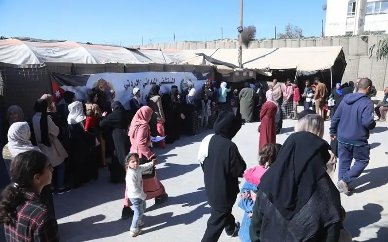 المستشفى الميداني الأردني جنوب غزة5 يستقبل