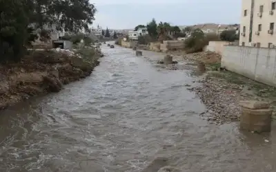 إخلاء مركبات جرفتها السيول في الرويشد