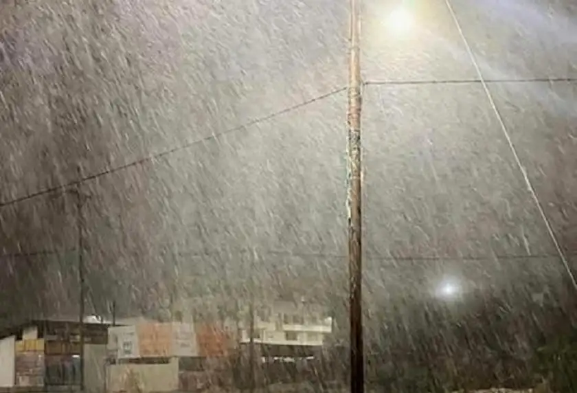 تساقط للثلوج في مرتفعات عجلون