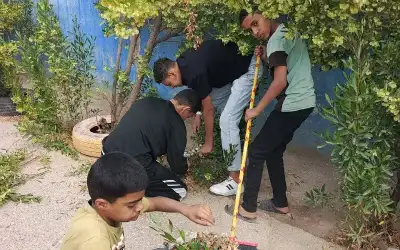 يوم عمل تطوعي في مركز شباب