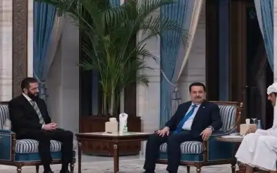 الرئيس السوري يلتقي برئيس وزراء العراق