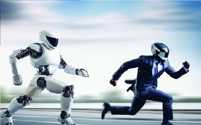 البشر والروبوتات يتسابقون