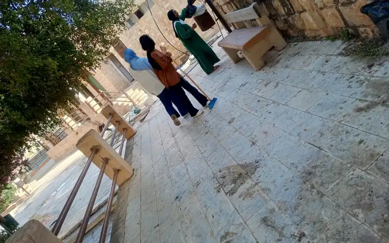 مركز شابات مؤاب ينفذ عملا تطوعيا