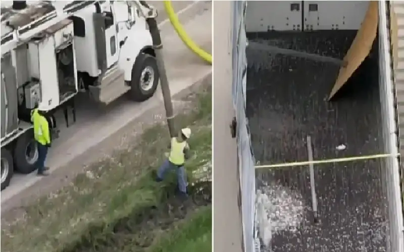 8 ملايين على الأرض.. انقلاب شاحنة