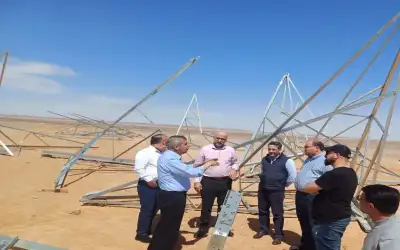 وزير الطاقة يتابع أعمال بناء أبراج