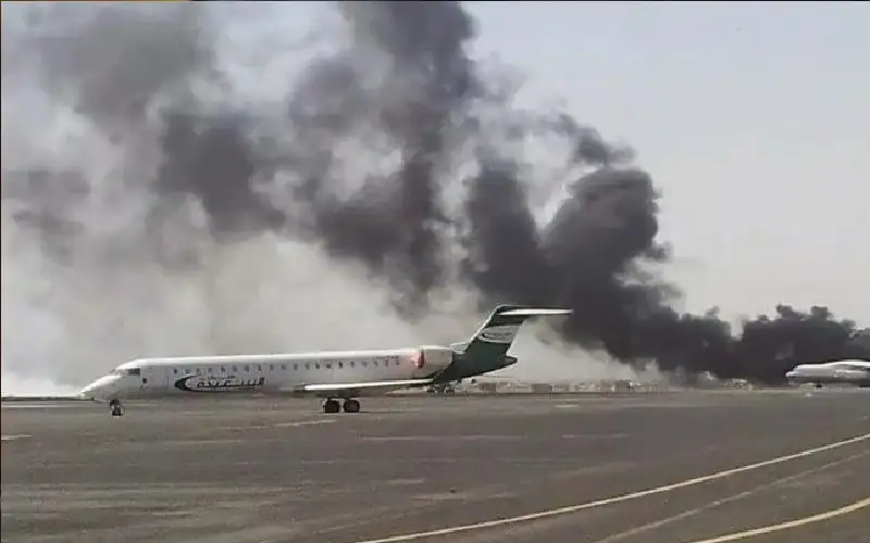 عدوان إسرائيلي على مطار صنعاء الدولي