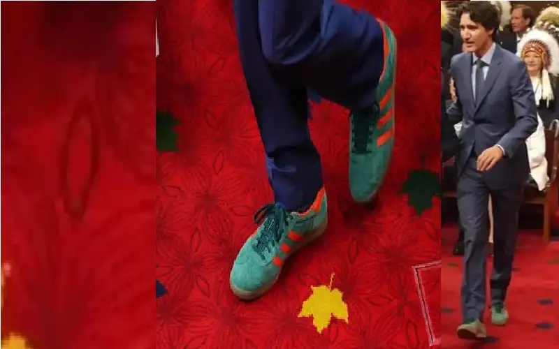 حذاء ترودو يثير الجدل خلال استقبال