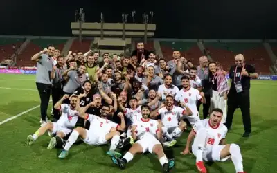 حفل بعد مباراة الأردن والعراق لتكريم
