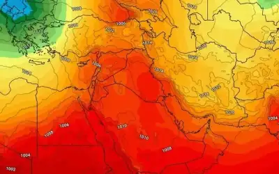 القبة الحرارية تقترب من الأردن مع