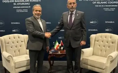 الصفدي يلتقي وزير الخارجية الإيراني في