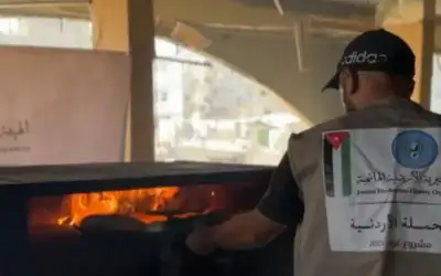 الحملة الأردنية تشغل مخبزا بشكل تجريبي