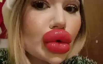 بسبب مظهرها.. صاحبة أكبر شفاه في