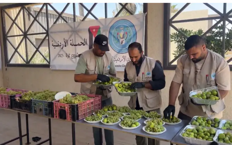 الخيرية الهاشمية توزع الفواكه على مرضى