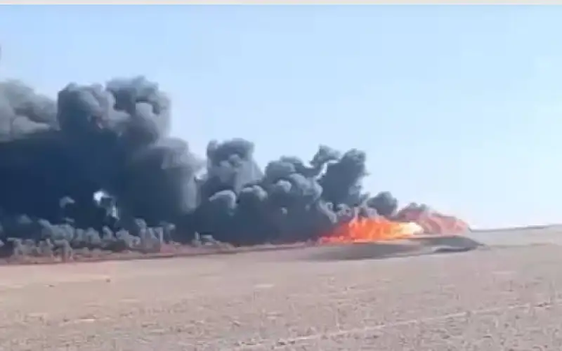 وفاة سائق في حريق صهريج نفط