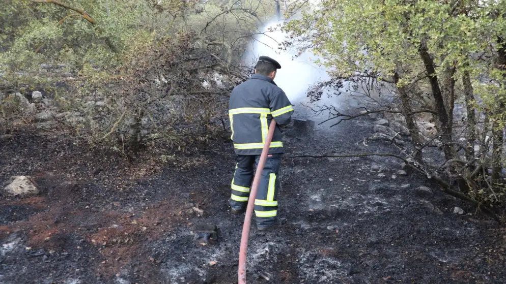 الدفاع المدني وسلاح الجو يخمدان الحريق