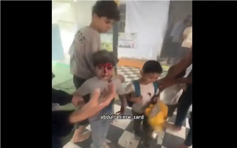 الجيش الاسرائيلي يقصف أطفال في روضة