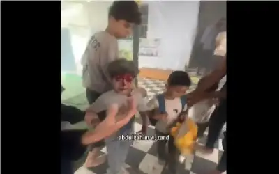 الجيش الاسرائيلي يقصف أطفال في روضة