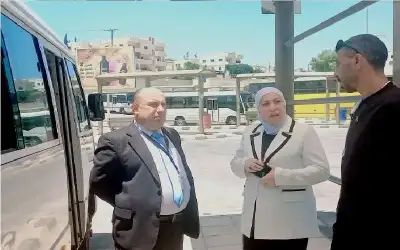 وزيرة النقل تتفقد مركز الانطلاق والوصول