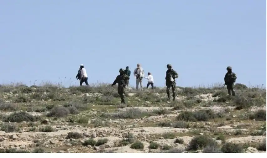 مستوطنون يجرفون أراضي في سالم شرقي