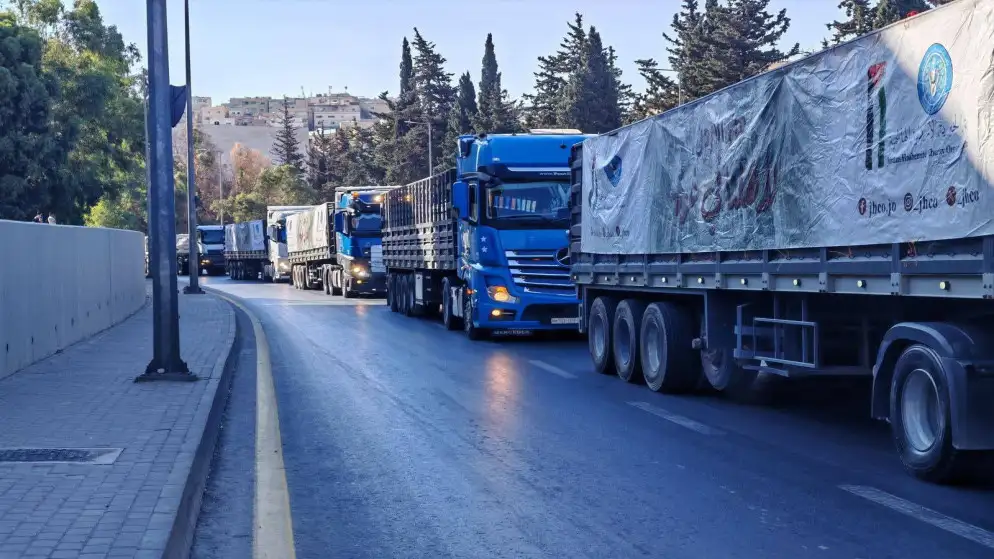 الخيرية الهاشمية تستقبل مساعدات إنسانية من