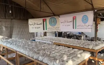 الحملة الأردنية توزع طنا من السكر