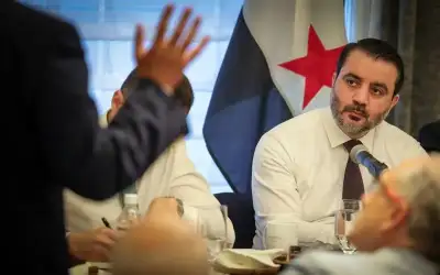 وزير الخارجية السوري الشيباني يلتقي وفدا