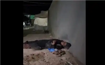 هكذا ينام اهل غزة ليلا
