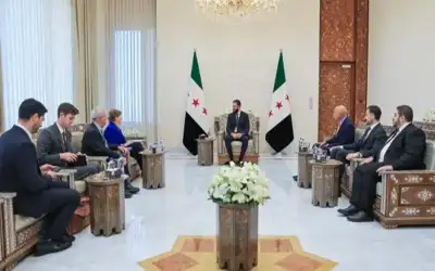 الشرع يبحث مع وفد أمريكي مستجدات