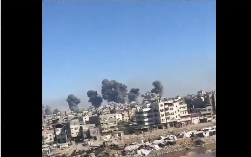 قصف جنوني تتعرض له مدينة غزة
