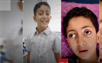 محمد معمر.. طفل غزي يعالج في