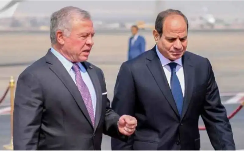 الملك عبدالله الثاني والرئيس السيسي يؤكدان