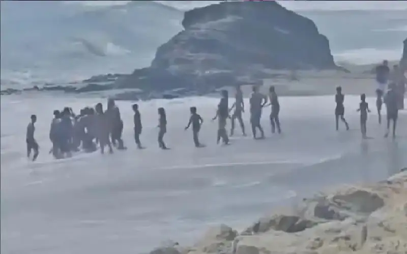 إسبانيا: سلسلة بشرية تنقذ طفلا من