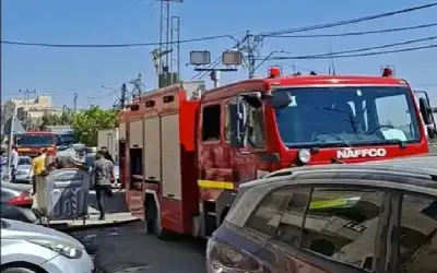 حريق بمستودع خارجي في محكمة الرمثا