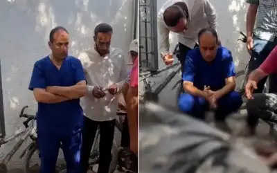 مدير مجمع الشفاء يتسلم جثامين شهداء