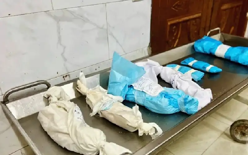 وفاة 13 طفلا بينهم 10 أجنة