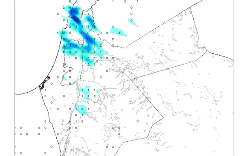 قائمة بأعلى المحافظات فرصا لزخات الأمطار