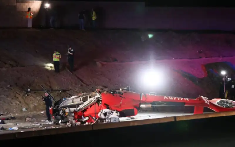 3 إصابات في حادث تحطم مروحية