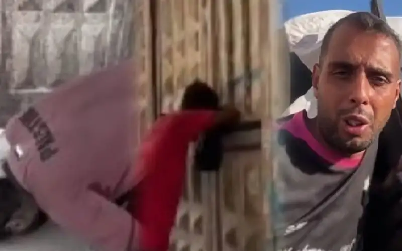 رد فعل مؤثر من شاب فلسطيني