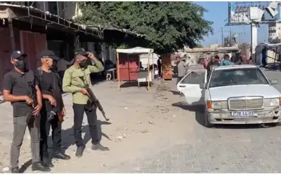 غزة : استشهاد عناصر أمنية ونازحين