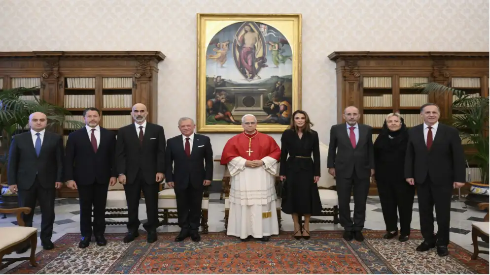 الملك يدعو البابا لاون الرابع عشر