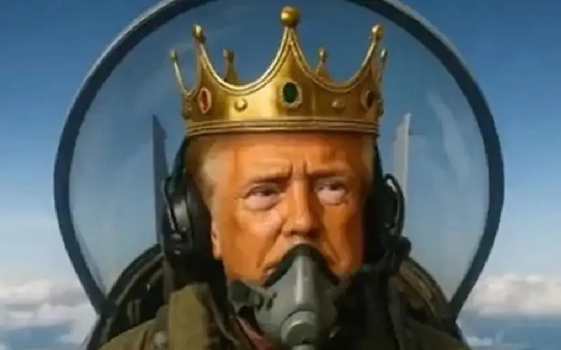 قصف المتظاهرين بالقمامة.. الملك ترامب يثير