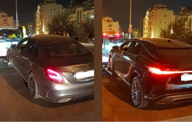 ضبط مركبتين اقتحمتا ممشى شارع الستين